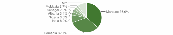 Grafico cittadinanza stranieri - Albaredo d'Adige 2015