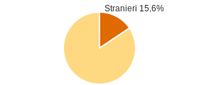 Percentuale cittadini stranieri Comune di Venezia