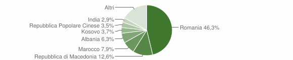 Grafico cittadinanza stranieri - Asolo 2013