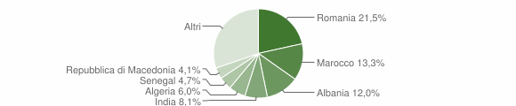 Grafico cittadinanza stranieri - Salgareda 2011