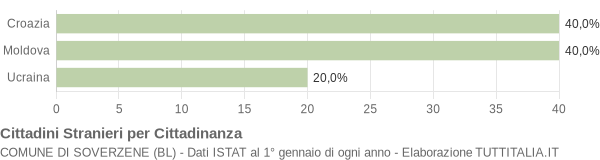 Grafico cittadinanza stranieri - Soverzene 2018