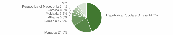 Grafico cittadinanza stranieri - Codevigo 2007