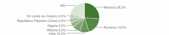 Grafico cittadinanza stranieri - Trevenzuolo 2011