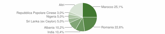 Grafico cittadinanza stranieri - Trevenzuolo 2012