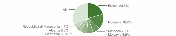 Grafico cittadinanza stranieri - Lazise 2010
