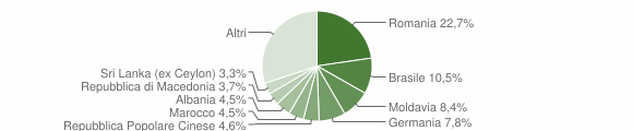 Grafico cittadinanza stranieri - Lazise 2014