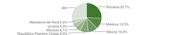 Grafico cittadinanza stranieri - Martellago 2023