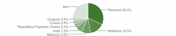 Grafico cittadinanza stranieri - Saccolongo 2011