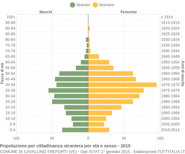 Grafico cittadini stranieri - Cavallino-Treporti 2015