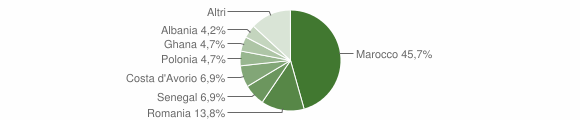 Grafico cittadinanza stranieri - Minerbe 2015