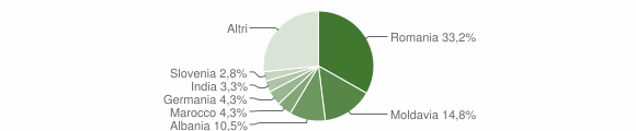 Grafico cittadinanza stranieri - Teolo 2009