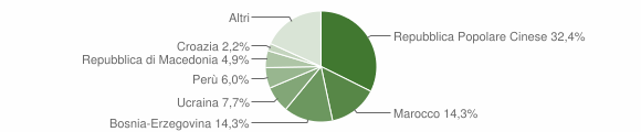Grafico cittadinanza stranieri - Domegge di Cadore 2009