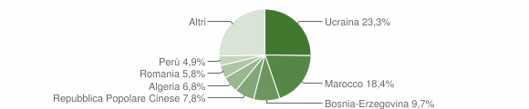 Grafico cittadinanza stranieri - Domegge di Cadore 2023