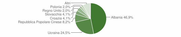 Grafico cittadinanza stranieri - Alleghe 2010