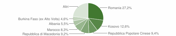 Grafico cittadinanza stranieri - Vedelago 2014