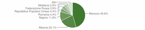 Grafico cittadinanza stranieri - Melara 2007