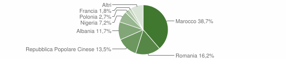Grafico cittadinanza stranieri - Melara 2009