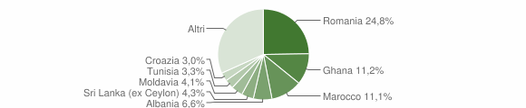 Grafico cittadinanza stranieri - Negrar di Valpolicella 2012