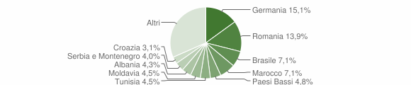 Grafico cittadinanza stranieri - Bardolino 2007