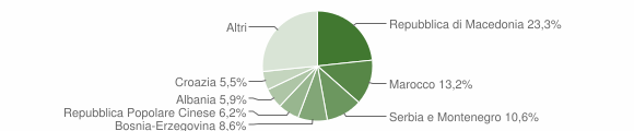 Grafico cittadinanza stranieri - Susegana 2005