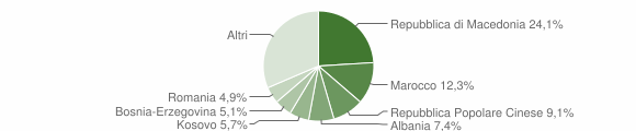 Grafico cittadinanza stranieri - Susegana 2011