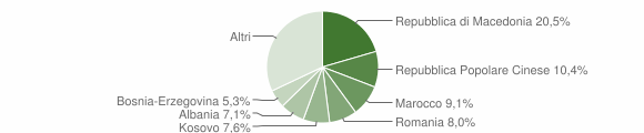 Grafico cittadinanza stranieri - Susegana 2017