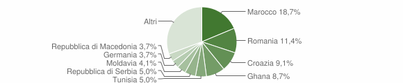 Grafico cittadinanza stranieri - Pastrengo 2011