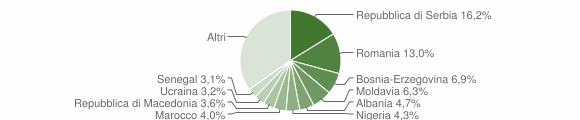 Grafico cittadinanza stranieri - Monticello Conte Otto 2015