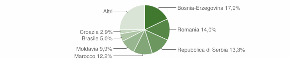 Grafico cittadinanza stranieri - Breganze 2011
