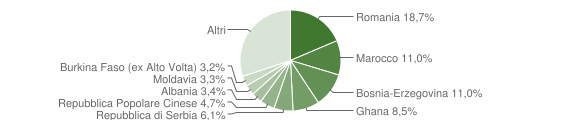 Grafico cittadinanza stranieri - Caldogno 2009