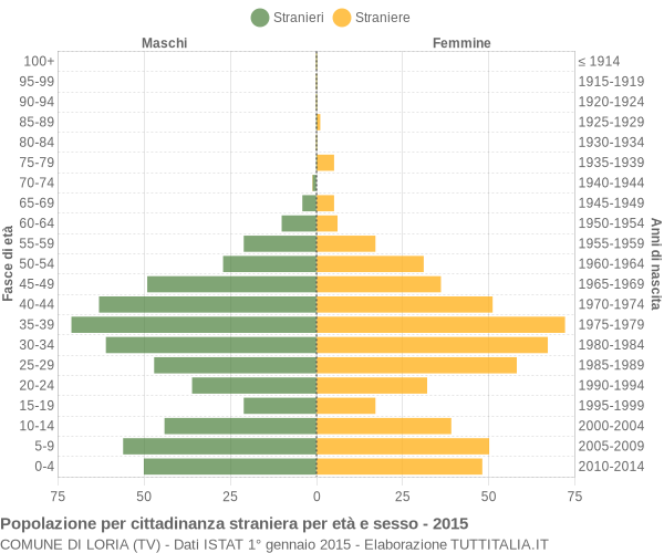 Grafico cittadini stranieri - Loria 2015