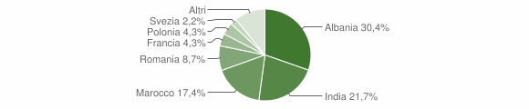 Grafico cittadinanza stranieri - Selva di Progno 2014