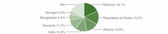 Grafico cittadinanza stranieri - Sossano 2013