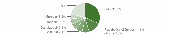 Grafico cittadinanza stranieri - Sarego 2014