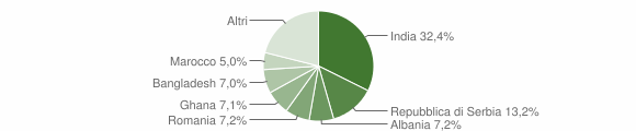 Grafico cittadinanza stranieri - Sarego 2015