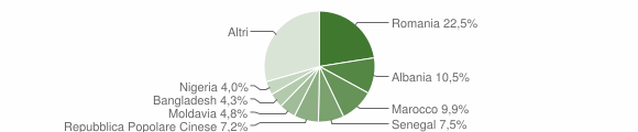 Grafico cittadinanza stranieri - Musile di Piave 2011
