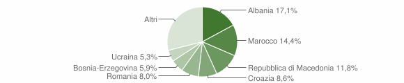 Grafico cittadinanza stranieri - Puos d'Alpago 2010