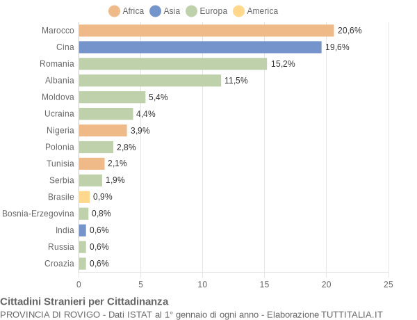 Grafico cittadinanza stranieri - 2010