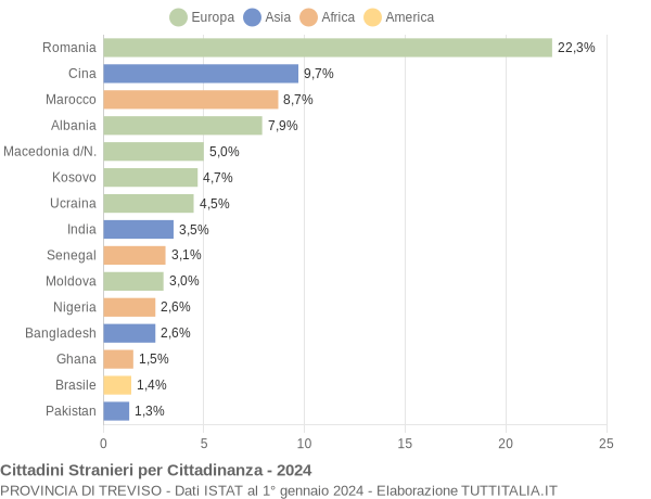 Grafico cittadinanza stranieri - 2024